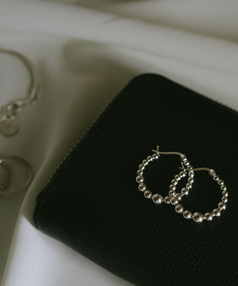 レディース ピアス フープピアス 【SPHELLA スフェラ】 金属アレルギー 対応 丸 ラウンド ピアス ボール シンプル シルバー925 大ぶり 18k ゴールド仕上げ Silver925 ボールフープピアス 両耳用 カジュアル おしゃれ