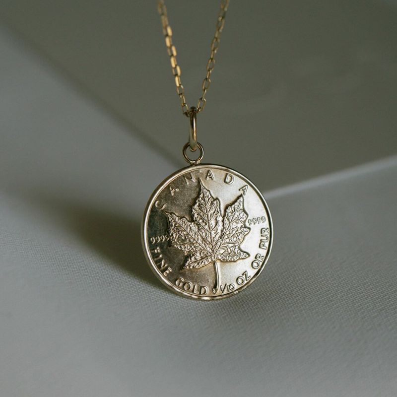 Canadian Maple Leaf Gold Coin Necklace RAFOLIO -ラフォリオ- | Ops