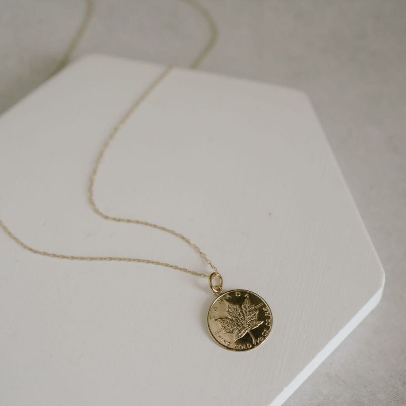Canadian Maple Leaf Gold Coin Necklace RAFOLIO -ラフォリオ