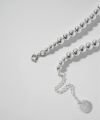 シルバー ボール ネックレス ロングネックレス レディース ブランド 金属アレルギー silver925 シルバー ネックレス ボールチェーン ネックレス 4mm レディース シンプル 丸玉 ボール シルバー925 silver925 
