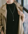 訳ありアウトレット品 通常価格→アウトレット価格 無地 コイン ネックレス ロング レディース シンプル ゴールド ネックレス 【Novac-blanca ノバックブランカ】 長め ペタル 丸 ラウンド サークル 金属アレルギー対応 シルバー925 silver925 たたき