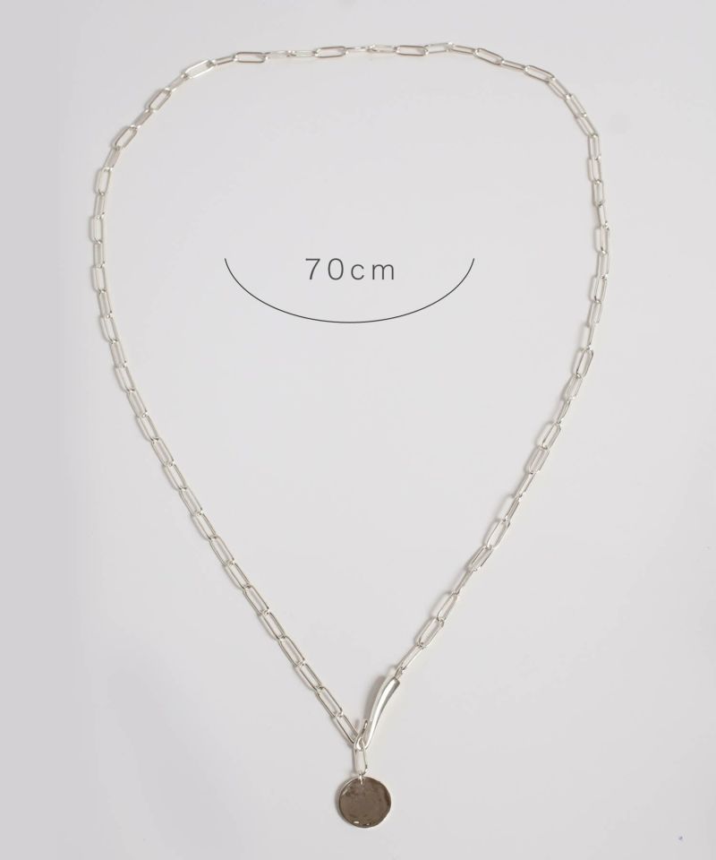 訳ありアウトレット品 通常価格→アウトレット価格 無地 コイン ネックレス ロング レディース シンプル ゴールド ネックレス 【Novac-blanca ノバックブランカ】 長め ペタル 丸 ラウンド サークル 金属アレルギー対応 シルバー925 silver925 たたき