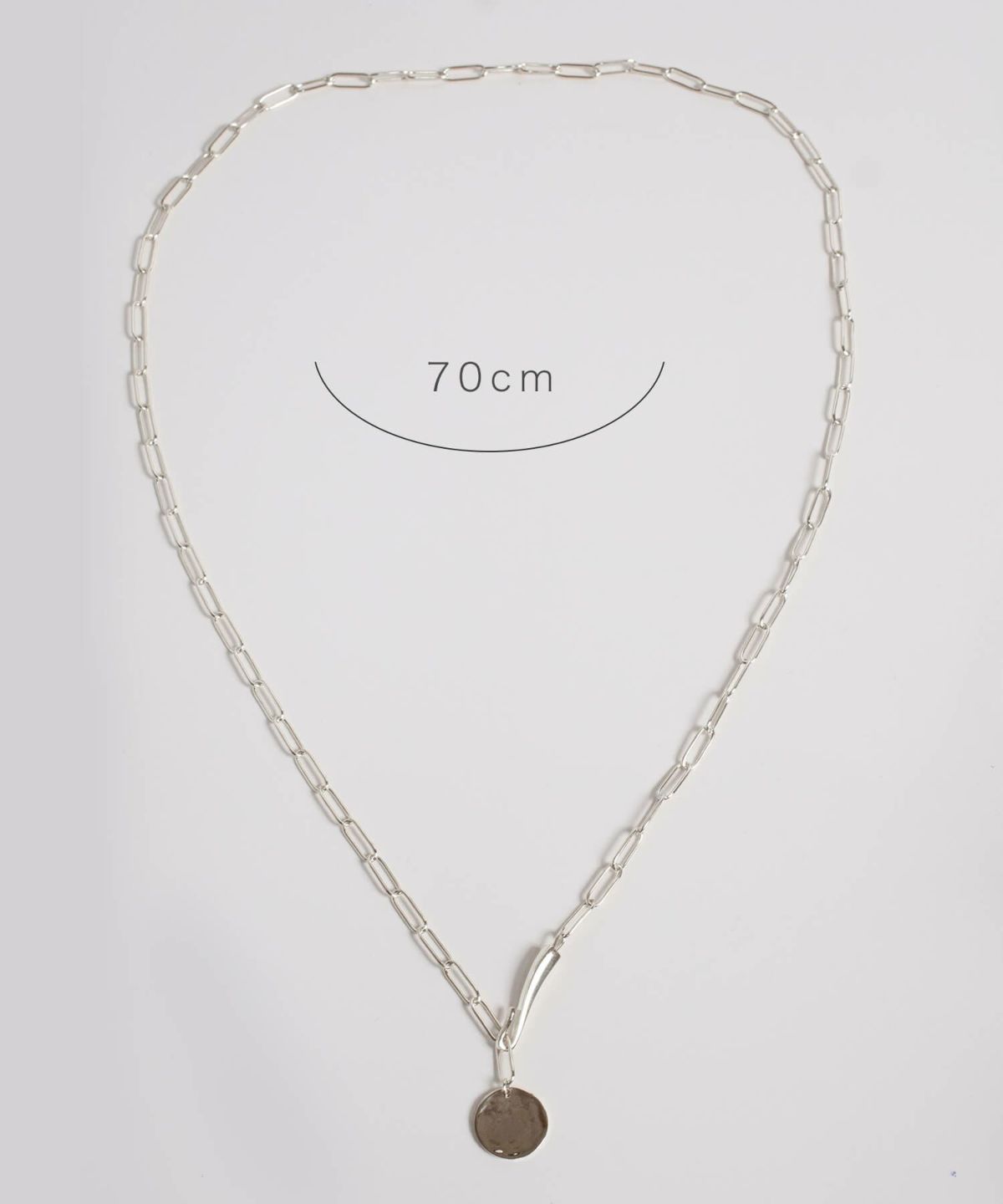 訳ありアウトレット品 通常価格→アウトレット価格 無地 コイン ネックレス ロング レディース シンプル ゴールド ネックレス 【Novac-blanca ノバックブランカ】 長め ペタル 丸 ラウンド サークル 金属アレルギー対応 シルバー925 silver925 たたき