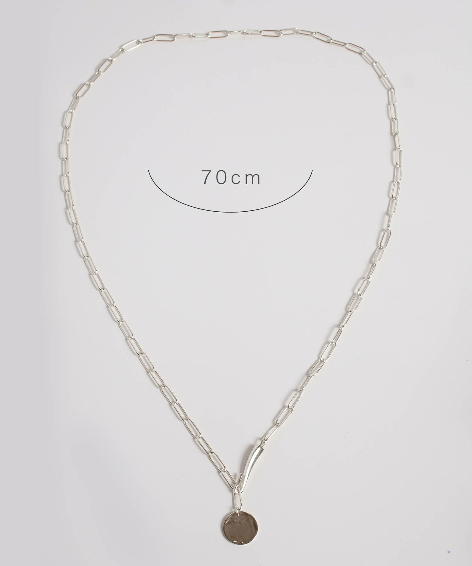 訳ありアウトレット品 通常価格→アウトレット価格 無地 コイン ネックレス ロング レディース シンプル ゴールド ネックレス 【Novac-blanca ノバックブランカ】 長め ペタル 丸 ラウンド サークル 金属アレルギー対応 シルバー925 silver925 たたき