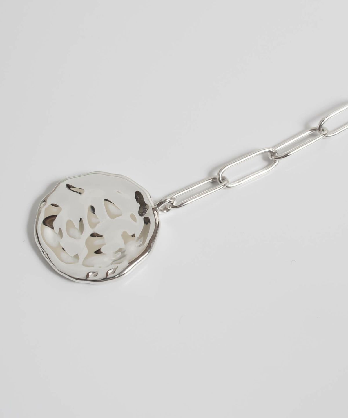 訳ありアウトレット品 通常価格→アウトレット価格 無地 コイン ネックレス ロング レディース シンプル ゴールド ネックレス 【Novac-blanca ノバックブランカ】 長め ペタル 丸 ラウンド サークル 金属アレルギー対応 シルバー925 silver925 たたき