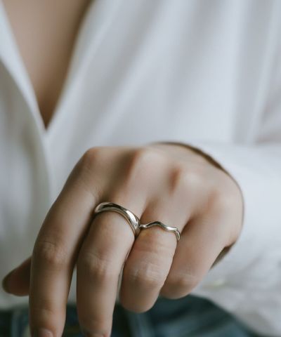 Silver925 Wide Wavy Ring GREZIO -グレジオ- | Ops.(オプス