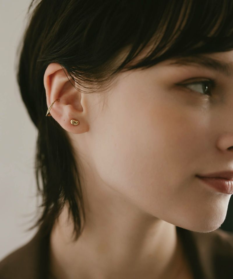 つけっぱなし ピアス ピアス 18金 レディース セカンドピアス k18 軸太 【MOLLICA-GRAND モリカ・グラン】 ポスト長め 18k 小ぶり 金属アレルギー 対応 レディース ジュエリー アクセサリー プレゼント カジュアル おしゃれ セカンドピアス シンプル ぷっくり 豆 エッグ 軽量