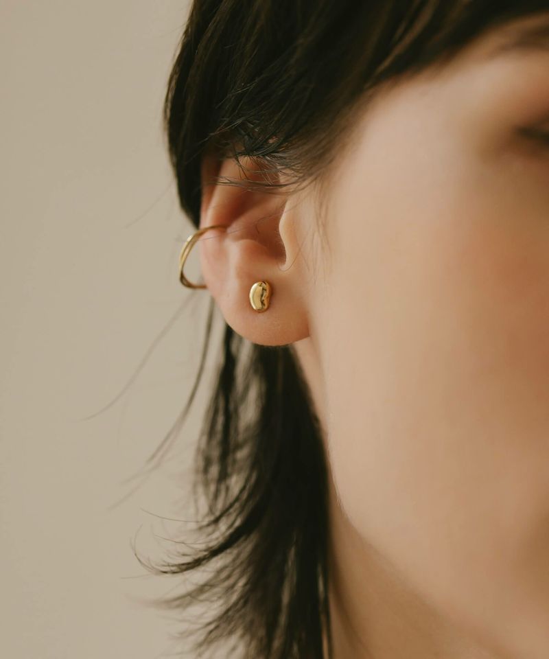 つけっぱなし ピアス ピアス 18金 レディース セカンドピアス k18 軸太 【MOLLICA-GRAND モリカ・グラン】 ポスト長め 18k 小ぶり 金属アレルギー 対応 レディース ジュエリー アクセサリー プレゼント カジュアル おしゃれ セカンドピアス シンプル ぷっくり 豆 エッグ 軽量