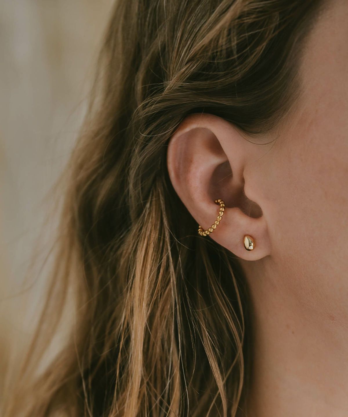 つけっぱなし ピアス ピアス 18金 レディース セカンドピアス k18 軸太 【MOLLICA-GRAND モリカ・グラン】 ポスト長め 18k 小ぶり 金属アレルギー 対応 レディース ジュエリー アクセサリー プレゼント カジュアル おしゃれ セカンドピアス シンプル ぷっくり 豆 エッグ 軽量