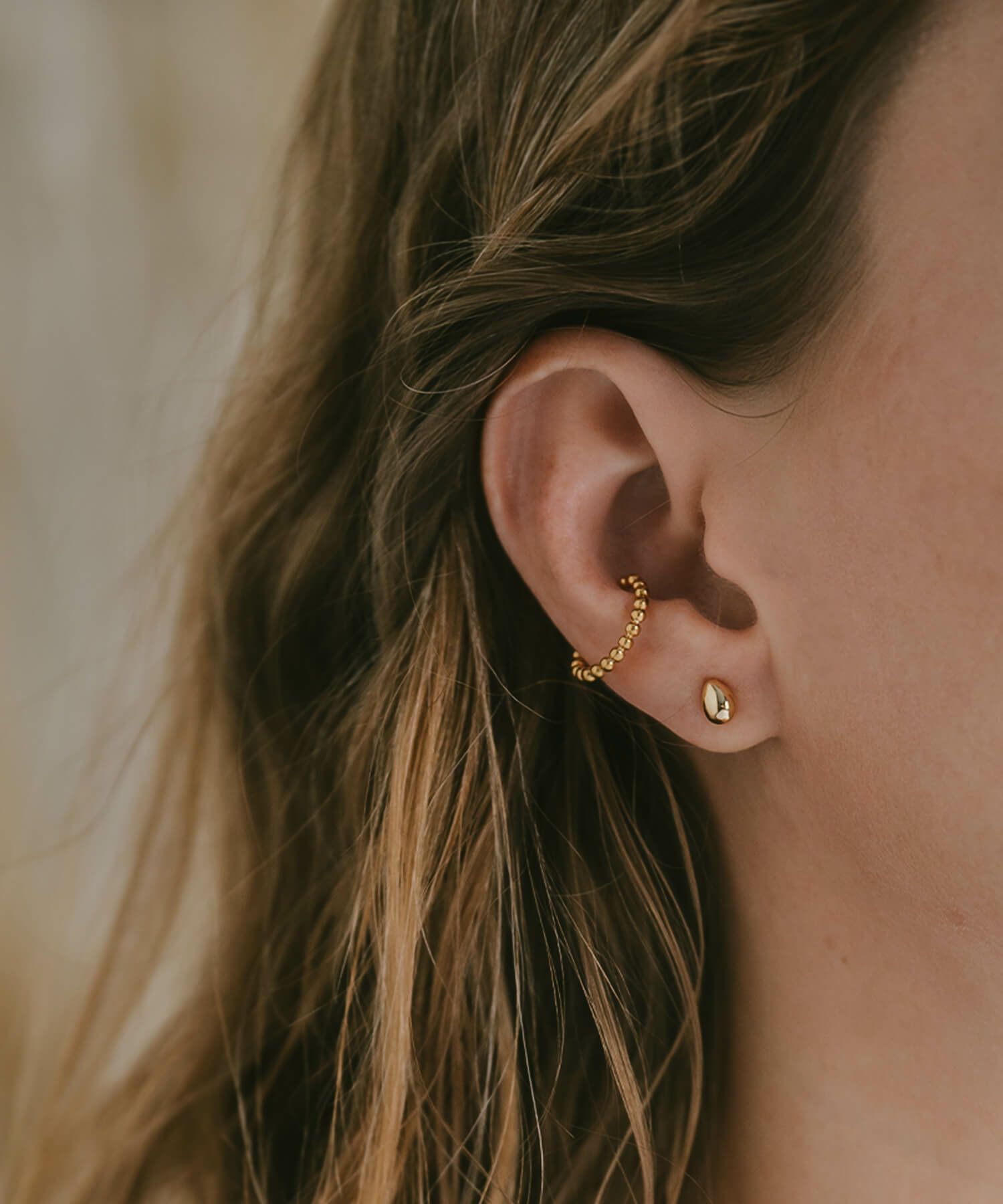 つけっぱなし ピアス ピアス 18金 レディース セカンドピアス k18 軸太 【MOLLICA-GRAND モリカ・グラン】 ポスト長め 18k 小ぶり 金属アレルギー 対応 レディース ジュエリー アクセサリー プレゼント カジュアル おしゃれ セカンドピアス シンプル ぷっくり 豆 エッグ 軽量