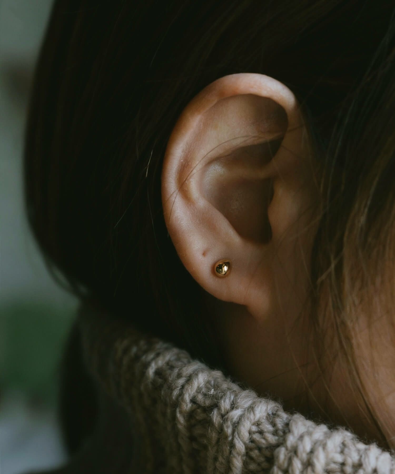 つけっぱなし ピアス ピアス 18金 レディース セカンドピアス k18 軸太 【MOLLICA-GRAND モリカ・グラン】 ポスト長め 18k 小ぶり 金属アレルギー 対応 レディース ジュエリー アクセサリー プレゼント カジュアル おしゃれ セカンドピアス シンプル ぷっくり 豆 エッグ 軽量