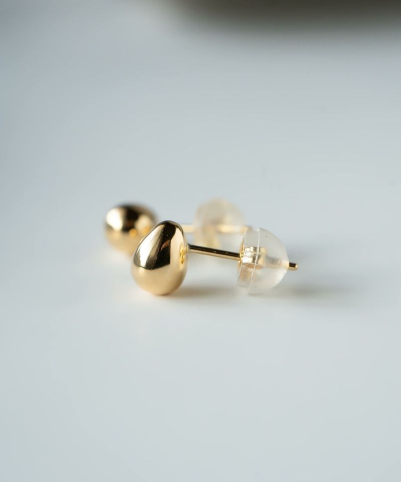 つけっぱなし ピアス ピアス 18金 レディース セカンドピアス k18 軸太 【MOLLICA-GRAND モリカ・グラン】 ポスト長め 18k 小ぶり 金属アレルギー 対応 レディース ジュエリー アクセサリー プレゼント カジュアル おしゃれ セカンドピアス シンプル ぷっくり 豆 エッグ 軽量