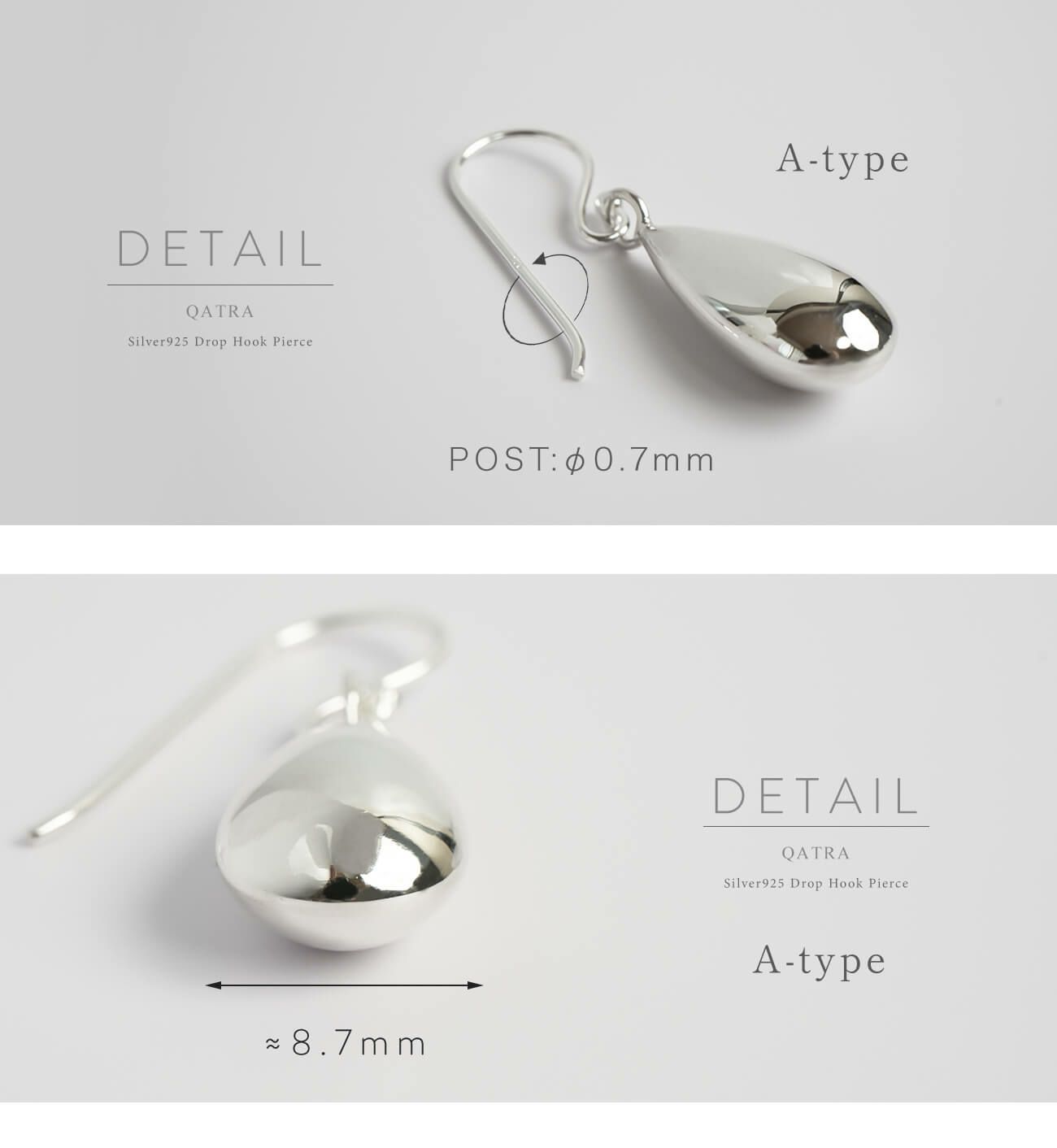 Silver925 Dangle Drop Pierce QATRA -カトラ- | Ops.(オプス)公式ストア