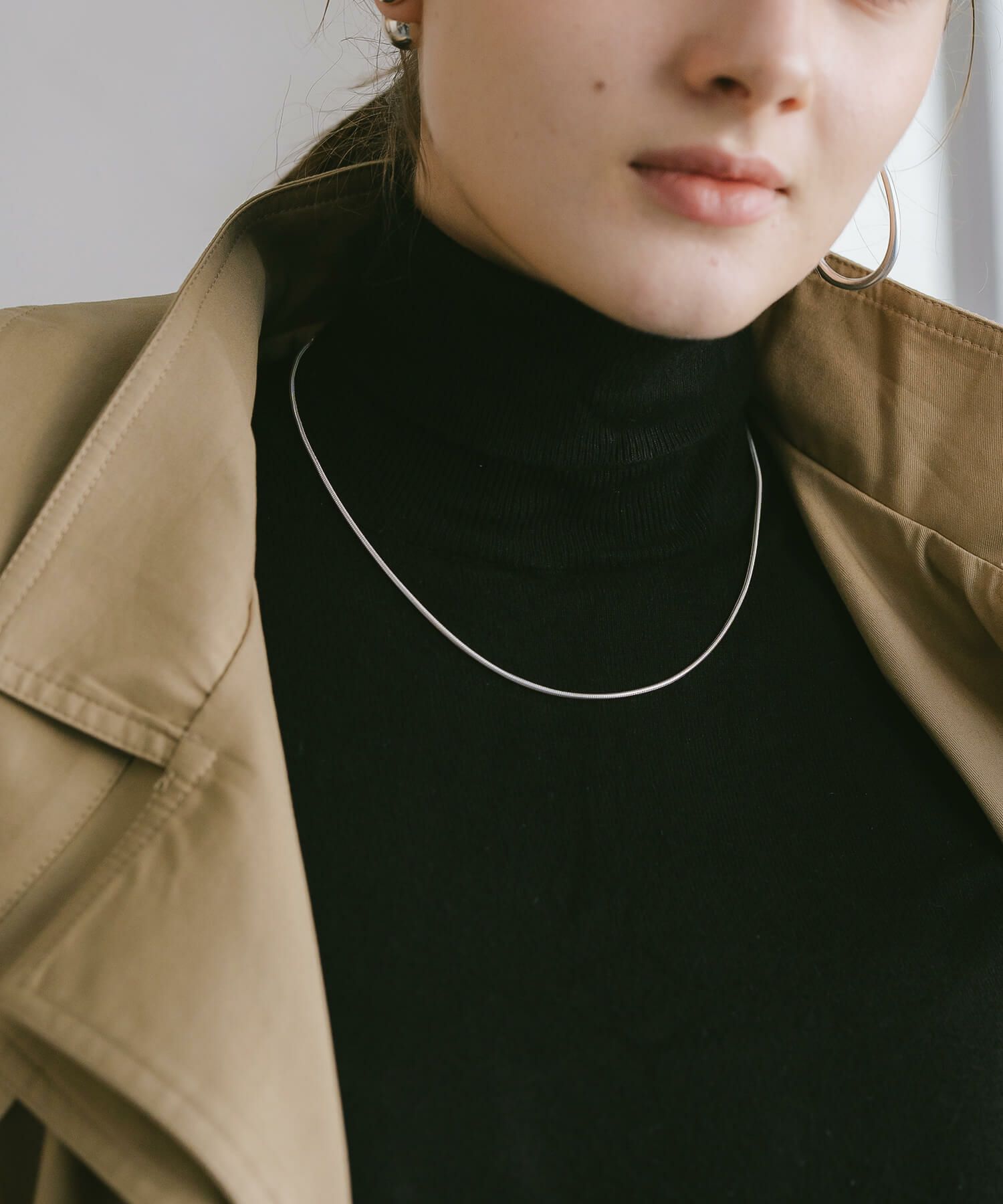 【訳ありアウトレット品】★通常価格→アウトレット価格 シルバー925 スネークチェーン ネックレス 1.6mm シンプル 【VENEC ベネック 】 滑らか 華奢 レディース チェーンネックレス 金属アレルギー 安心 アクセサリー