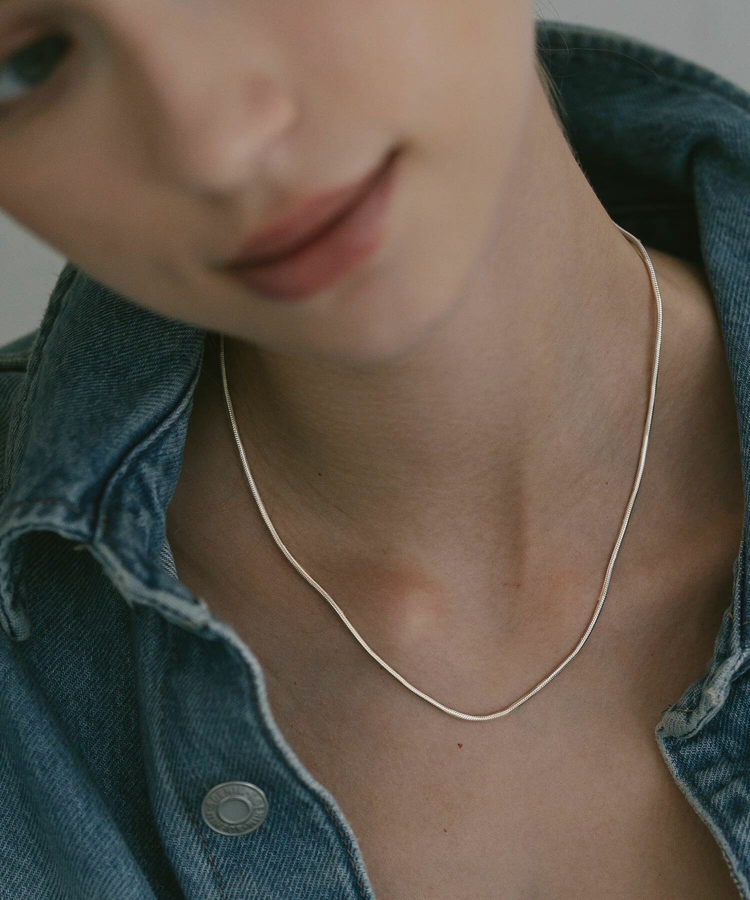 【訳ありアウトレット品】★通常価格→アウトレット価格 シルバー925 スネークチェーン ネックレス 1.6mm シンプル 【VENEC ベネック 】 滑らか 華奢 レディース チェーンネックレス 金属アレルギー 安心 アクセサリー