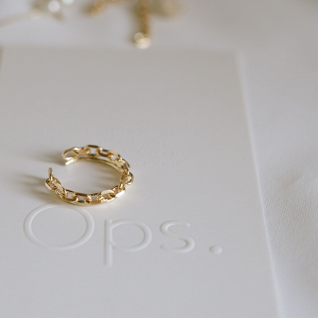 イヤーカフ チェーン 金属アレルギー対応 イヤリング 【KATENA カテナ】 フープ 丸 サークル ゴールド 10金 ピアス シンプル イヤカフ イヤーカフス 大ぶり k10 10k ゴールド仕上げ イエローゴールド イヤリング 片耳用 カジュアル おしゃれ