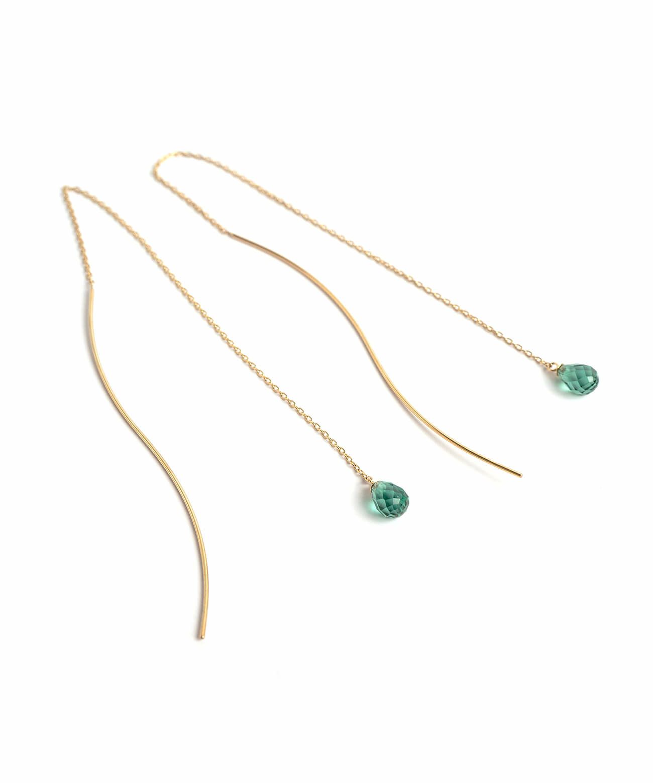 天然石 パワーストーン 揺れるゴールドピアス ORNE-WAVE K10 -オルヌ