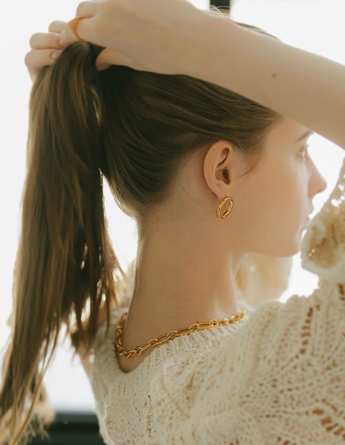 シルバー925 フープピアス