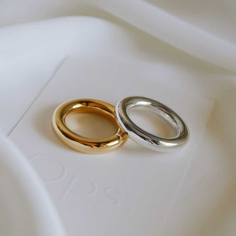 シルバー925 リング 甲丸