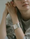 【訳ありアウトレット品】★通常価格→アウトレット価格 シルバー925 バングル 太め【Karpos カルポス】/ シルバー バングル シルバー ワイド カフ バングル ジュエリー アクセサリー レディース 幅広 太め ブレスレット シルバー925 SV925 シンプル silver925 カーブ