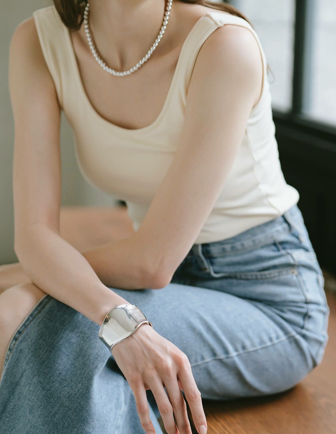 【訳ありアウトレット品】★通常価格→アウトレット価格 シルバー925 バングル 太め【Karpos カルポス】/ シルバー バングル シルバー ワイド カフ バングル ジュエリー アクセサリー レディース 幅広 太め ブレスレット シルバー925 SV925 シンプル silver925 カーブ