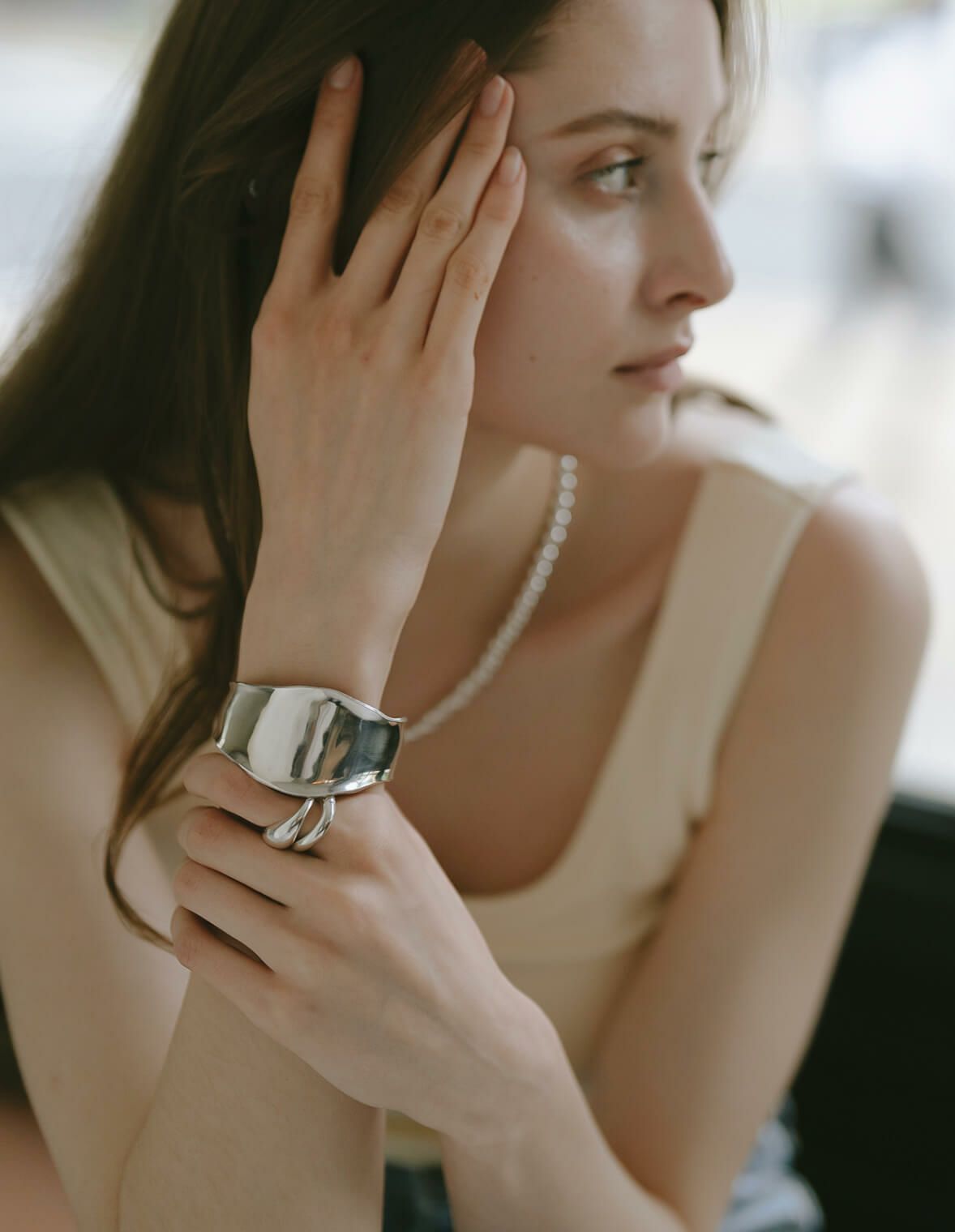 【訳ありアウトレット品】★通常価格→アウトレット価格 シルバー925 バングル 太め【Karpos カルポス】/ シルバー バングル シルバー ワイド カフ バングル ジュエリー アクセサリー レディース 幅広 太め ブレスレット シルバー925 SV925 シンプル silver925 カーブ