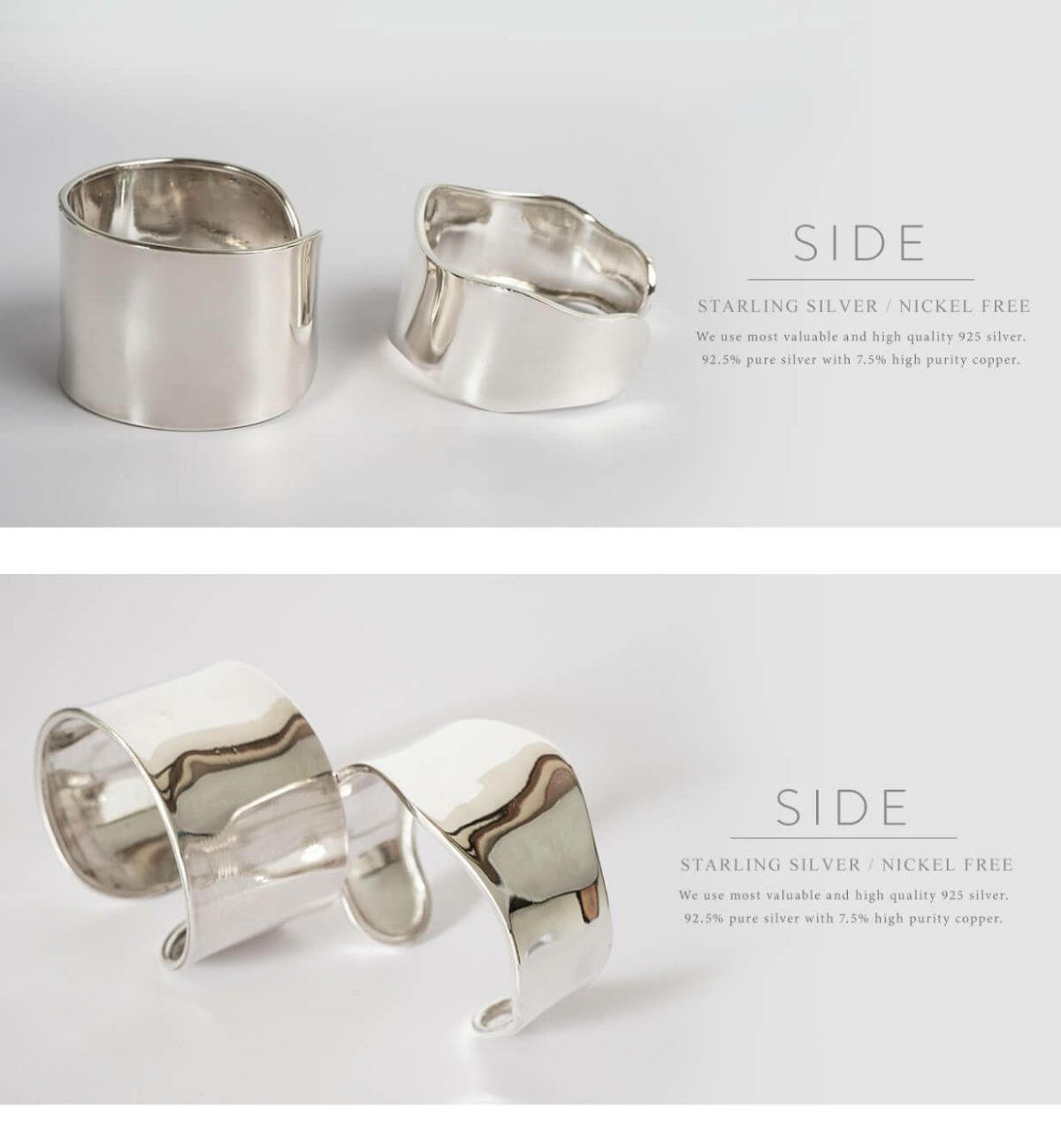 【訳ありアウトレット品】★通常価格→アウトレット価格 シルバー925 バングル 太め【Karpos カルポス】/ シルバー バングル シルバー ワイド カフ バングル ジュエリー アクセサリー レディース 幅広 太め ブレスレット シルバー925 SV925 シンプル silver925 カーブ