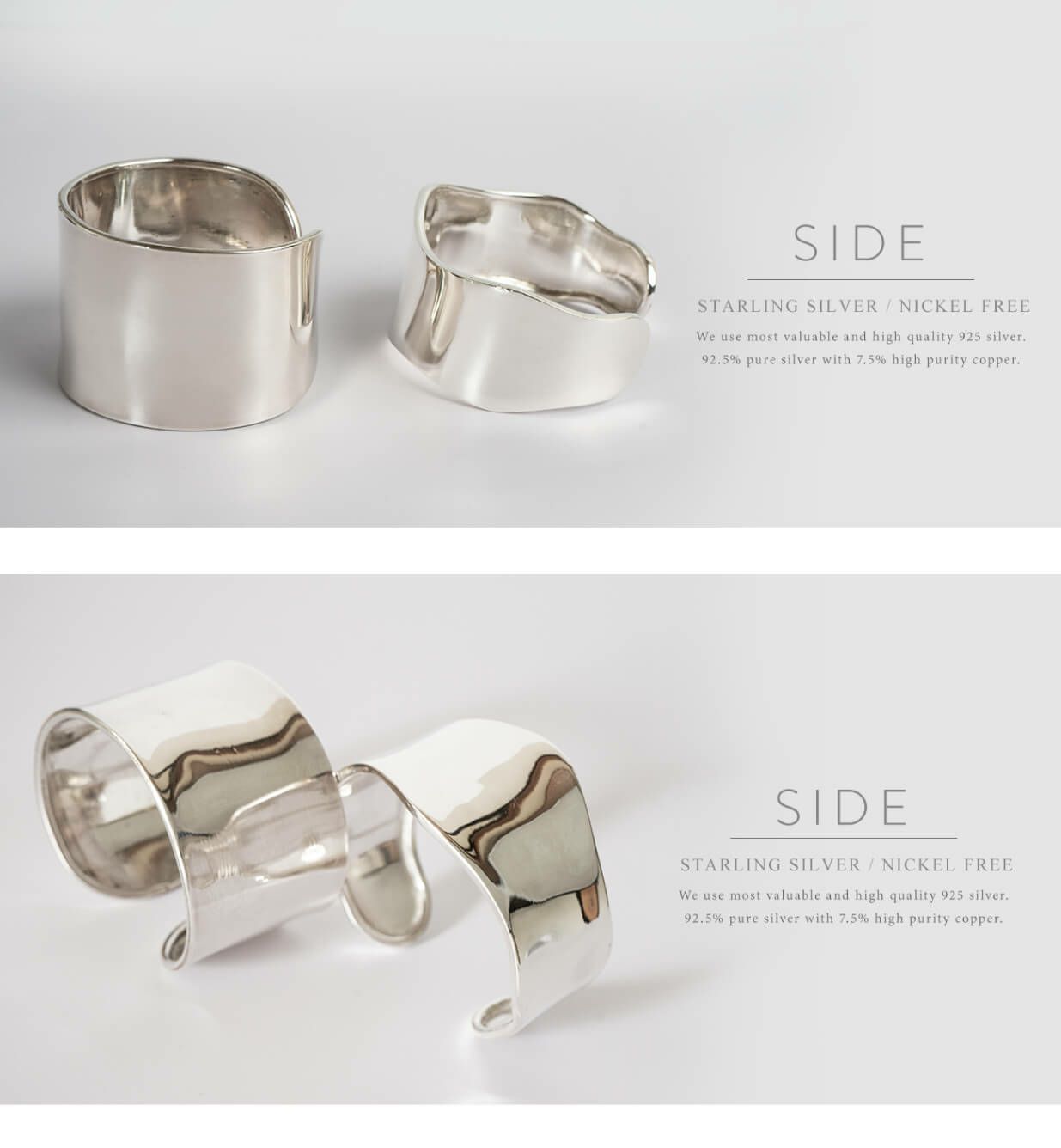 【訳ありアウトレット品】★通常価格→アウトレット価格 シルバー925 バングル 太め【Karpos カルポス】/ シルバー バングル シルバー ワイド カフ バングル ジュエリー アクセサリー レディース 幅広 太め ブレスレット シルバー925 SV925 シンプル silver925 カーブ