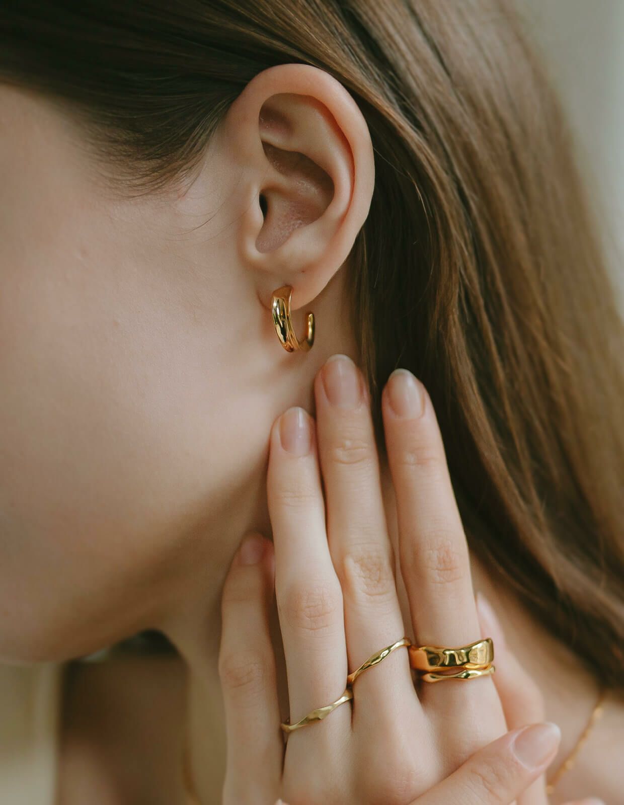 大ぶり フープ ピアス 【RUKKIU ルッキウ】 シルバー925 ゴールド  