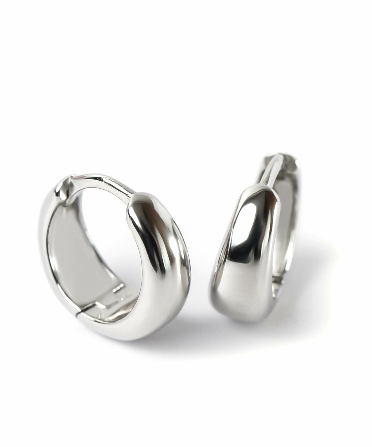 金属アレルギー対応ピアスフープ小さめ【kyklos-moonキクロス・ムーン】中折れ式シルバー925フープピアス18K仕上げシルバーピアスゴールドk18小ぶりピアスSilver92518金ニッケルフリーピアスシンプルレディース