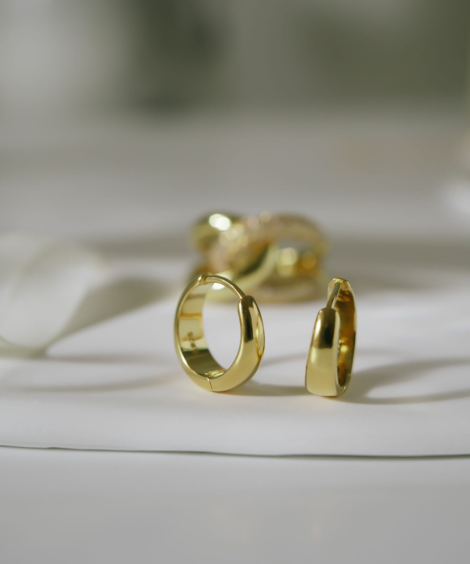 金属アレルギー対応ピアスフープ小さめ【kyklos-moonキクロス・ムーン】中折れ式シルバー925フープピアス18K仕上げシルバーピアスゴールドk18小ぶりピアスSilver92518金ニッケルフリーピアスシンプルレディース