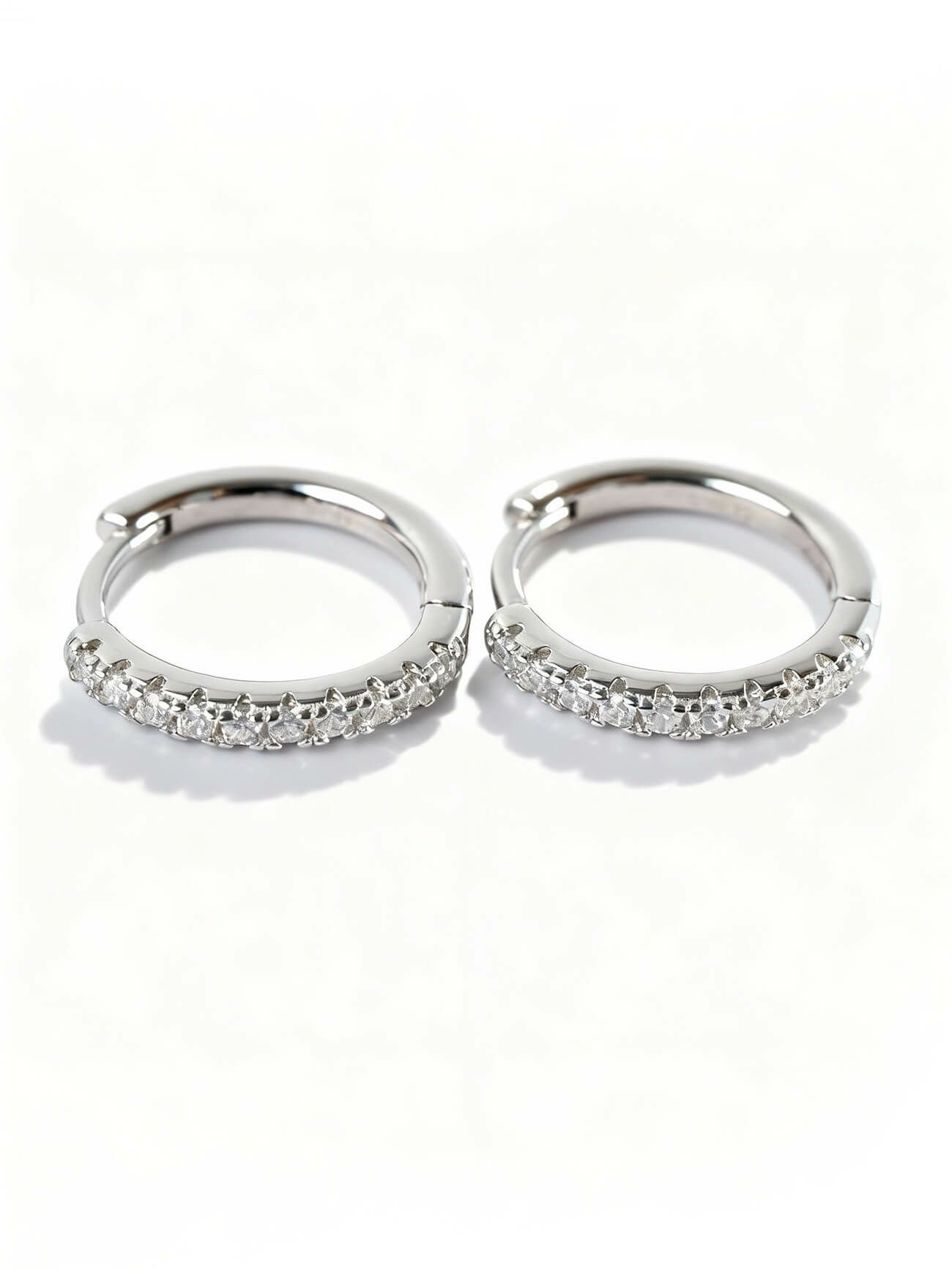 金属アレルギー対応ピアスフープ小さめジルコニア【kyklos-strキクロス・ストレート】中折れ式シルバー925フープピアス18K仕上げシルバーピアスゴールドk18小ぶりピアスSilver92518金ニッケルフリーピアスシンプルレディースキラキラ