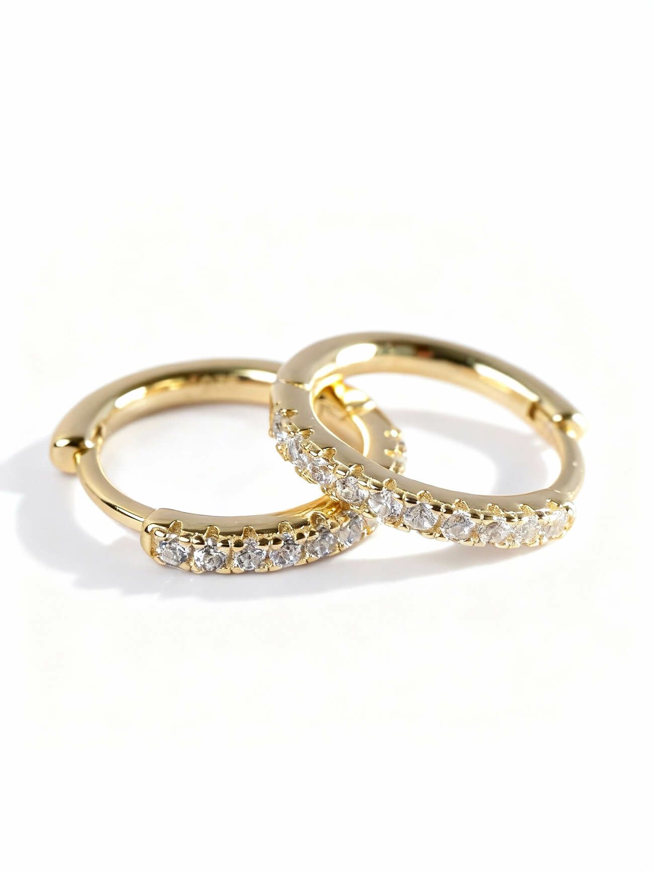 金属アレルギー対応ピアスフープ小さめジルコニア【kyklos-strキクロス・ストレート】中折れ式シルバー925フープピアス18K仕上げシルバーピアスゴールドk18小ぶりピアスSilver92518金ニッケルフリーピアスシンプルレディースキラキラ