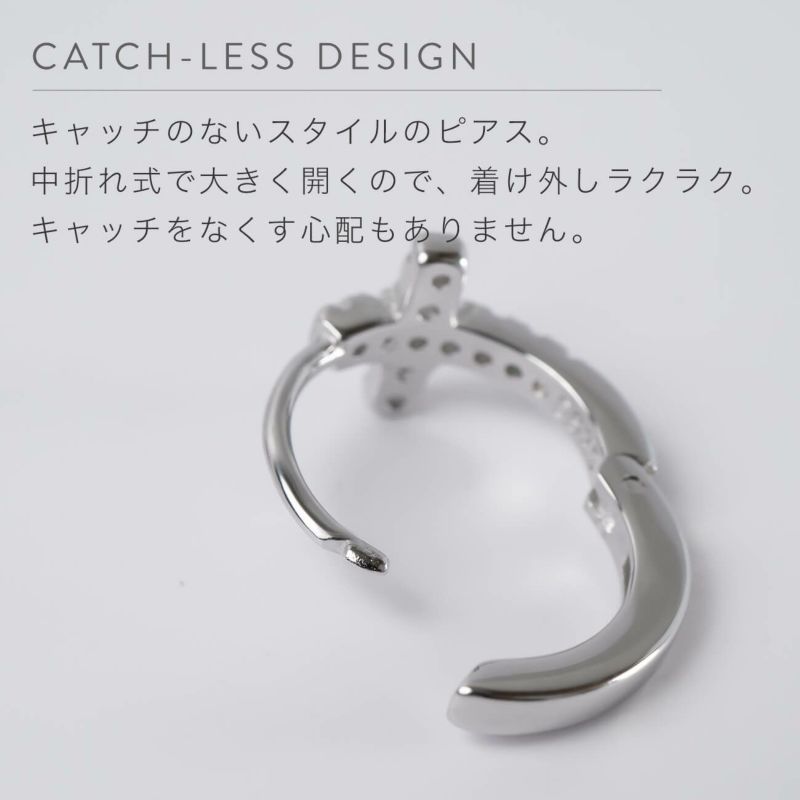 ジルコニア 小ぶり フープピアス kyklos-cros キクロス・クロス