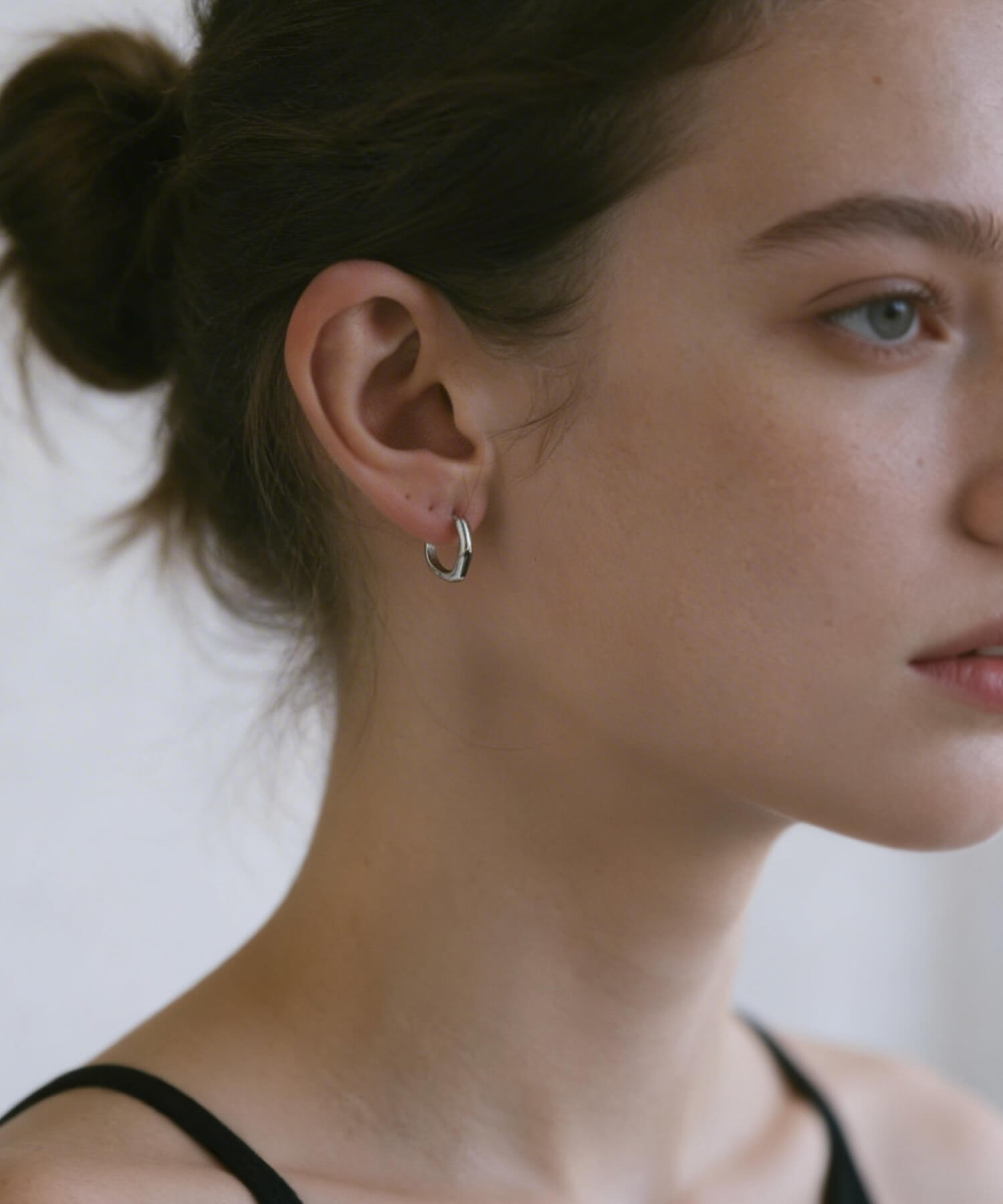 金属アレルギー対応ピアスフープ小さめ【kyklos-waveキクロス・ウェーブ】幾何学ウェーブピアス18k仕上げフープ中折れ式シルバー925フープピアスシルバーゴールドk18小ぶりピアス18金六角ニッケルフリーシンプルピアスレディース