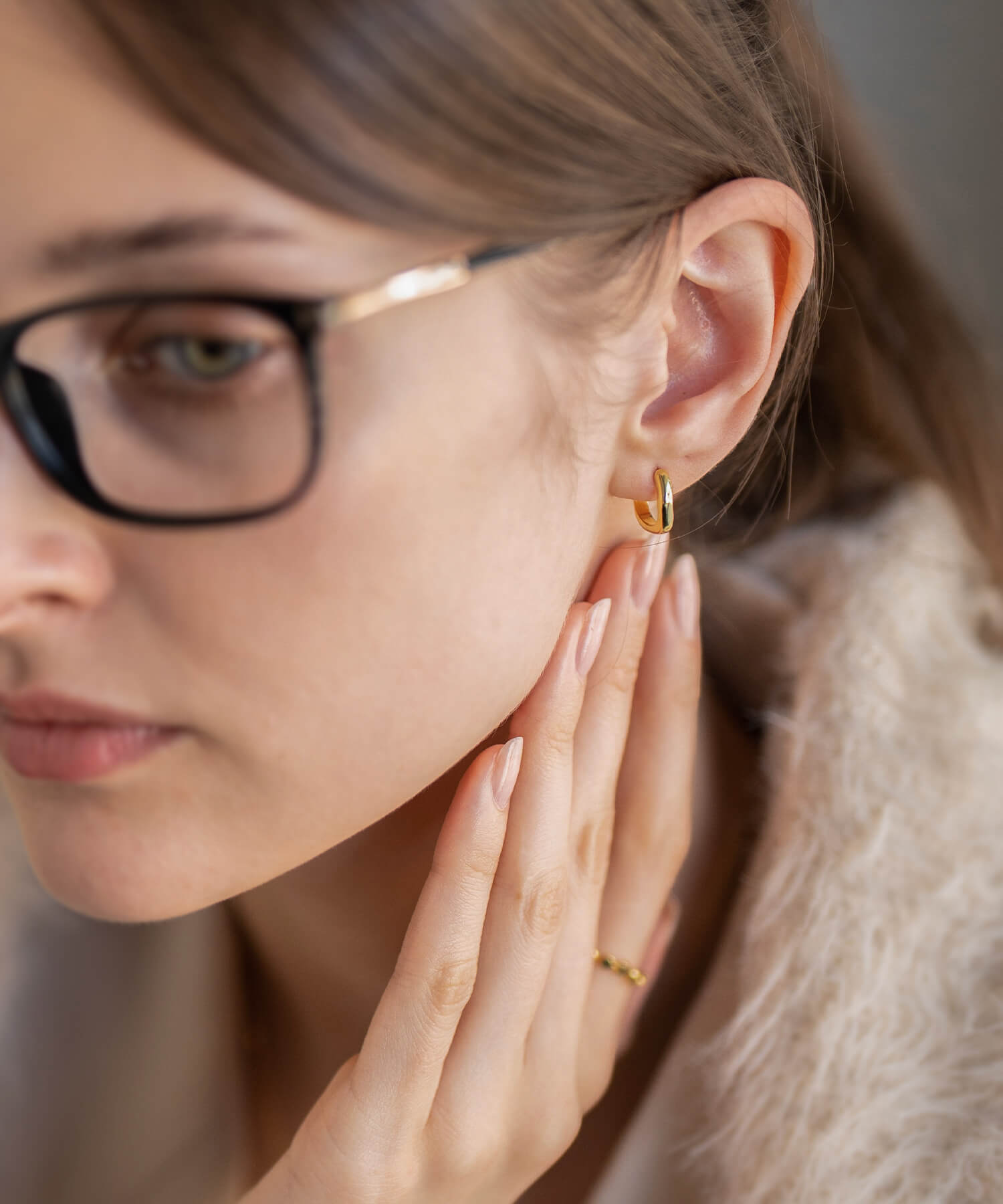 金属アレルギー対応ピアスフープ小さめ【kyklos-waveキクロス・ウェーブ】幾何学ウェーブピアス18k仕上げフープ中折れ式シルバー925フープピアスシルバーゴールドk18小ぶりピアス18金六角ニッケルフリーシンプルピアスレディース