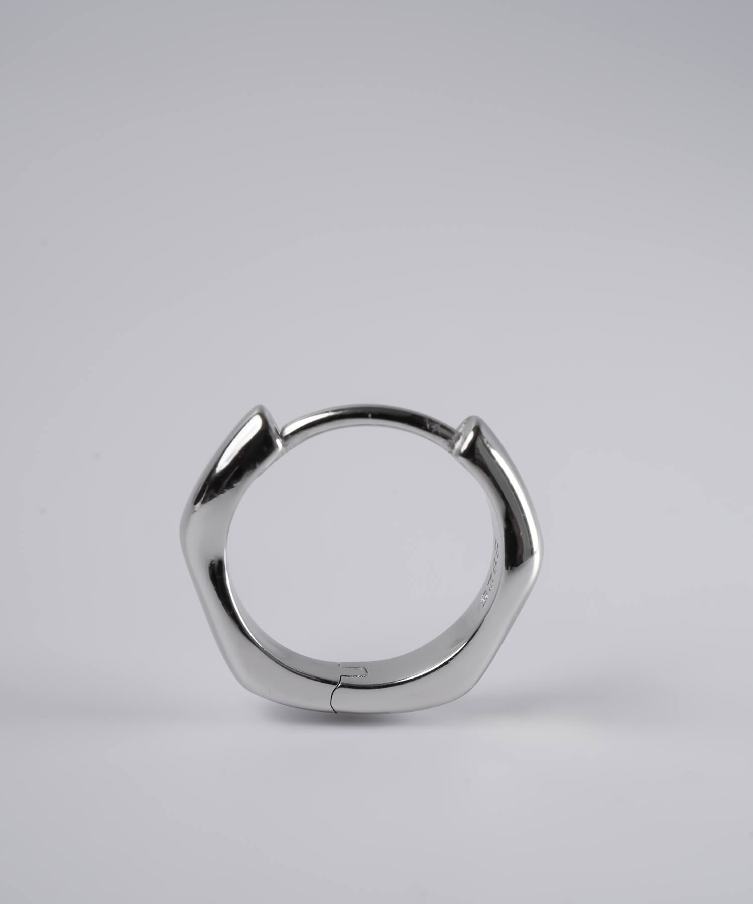 金属アレルギー対応ピアスフープ小さめ【kyklos-waveキクロス・ウェーブ】幾何学ウェーブピアス18k仕上げフープ中折れ式シルバー925フープピアスシルバーゴールドk18小ぶりピアス18金六角ニッケルフリーシンプルピアスレディース