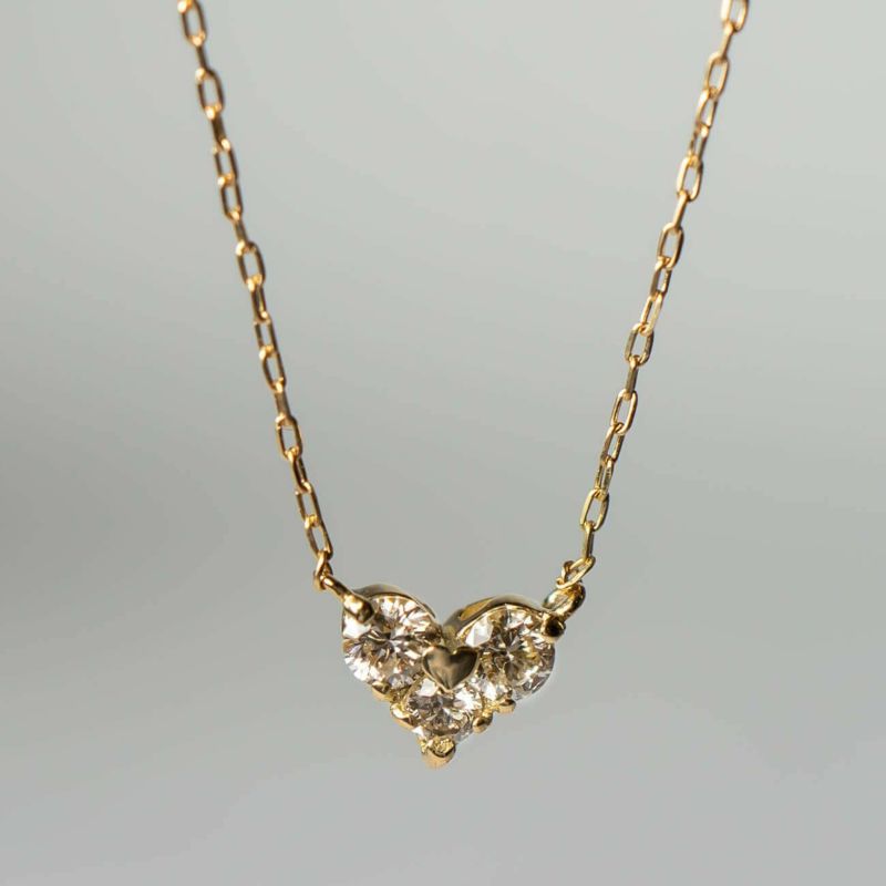 18kネックレスチェーンプラチナダイヤモンドトップ【majerta-nkマジェルタ】18金金属アレルギー対応レディースジュエリーダイヤハートネックレスゴールドシルバーアクセサリーk18クリスマスギフト女性プレゼント大人カジュアルおしゃれシンプル