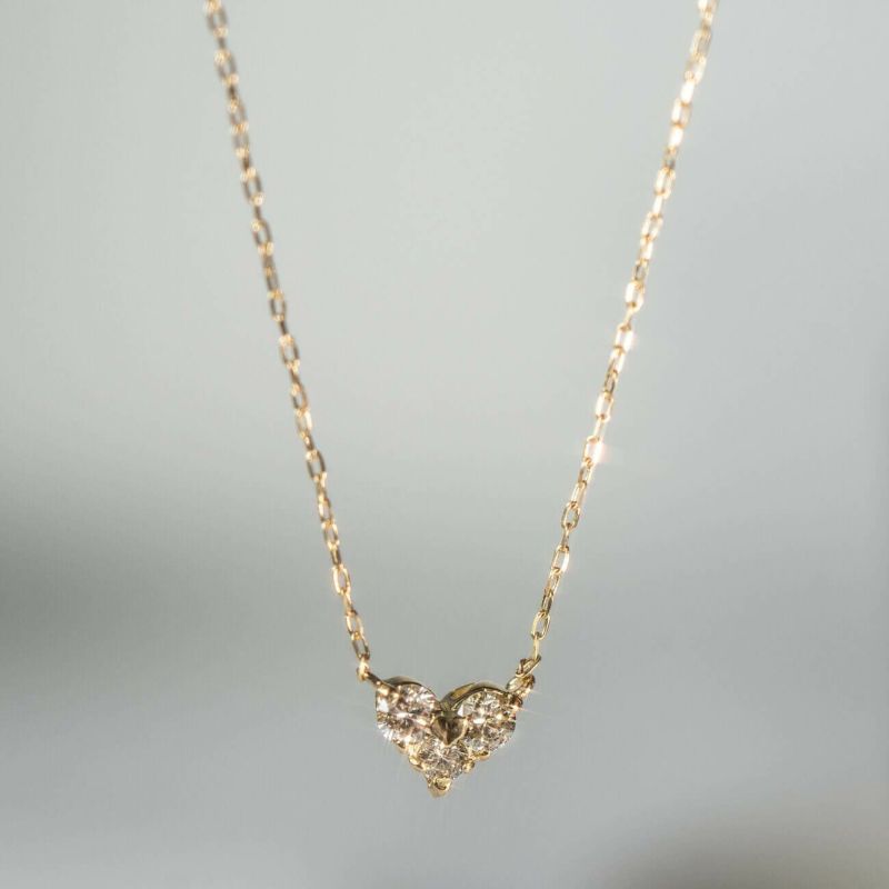 18kネックレスチェーンプラチナダイヤモンドトップ【majerta-nkマジェルタ】18金金属アレルギー対応レディースジュエリーダイヤハートネックレスゴールドシルバーアクセサリーk18クリスマスギフト女性プレゼント大人カジュアルおしゃれシンプル