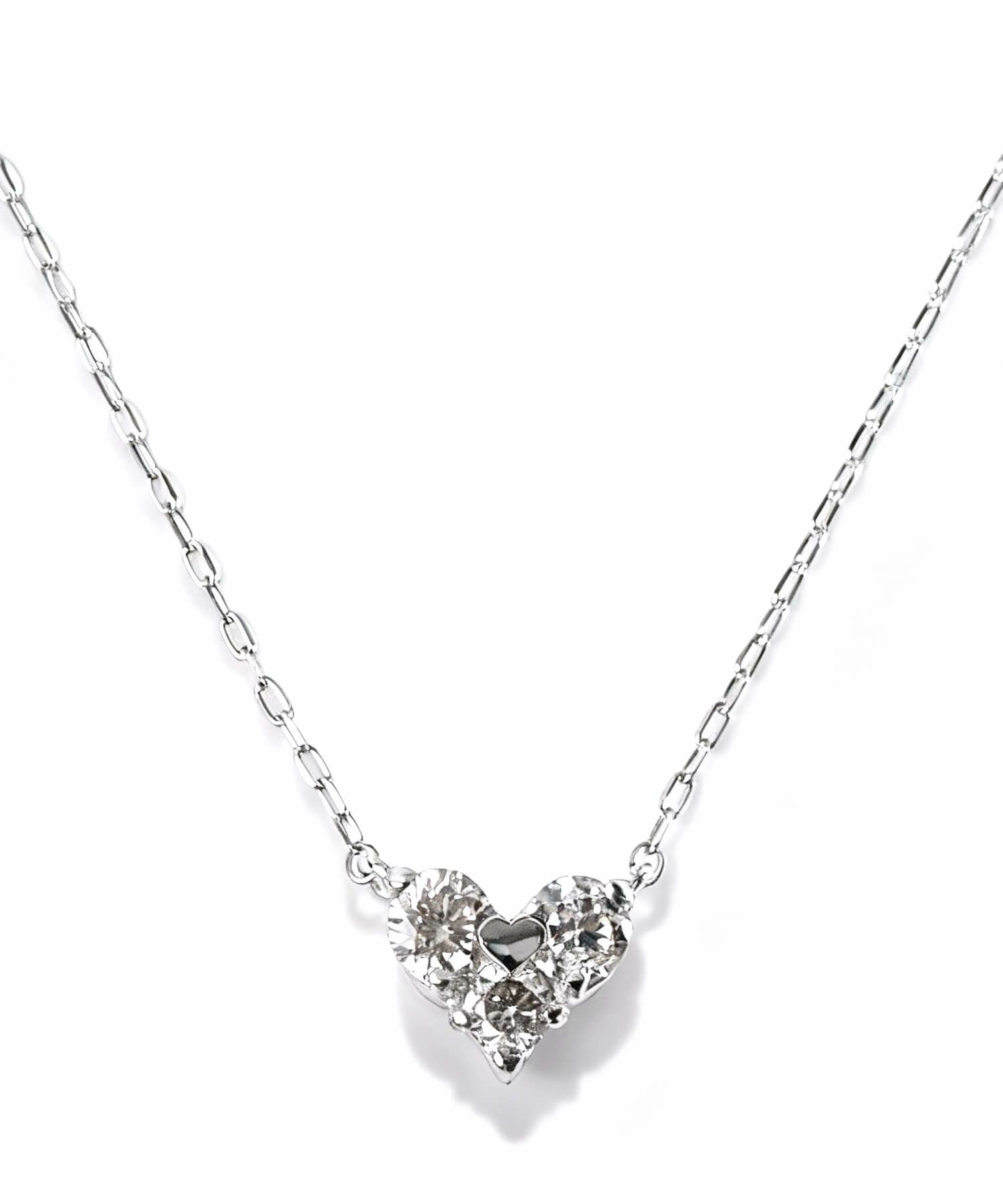 18kネックレスチェーンプラチナダイヤモンドトップ【majerta-nkマジェルタ】18金金属アレルギー対応レディースジュエリーダイヤハートネックレスゴールドシルバーアクセサリーk18クリスマスギフト女性プレゼント大人カジュアルおしゃれシンプル