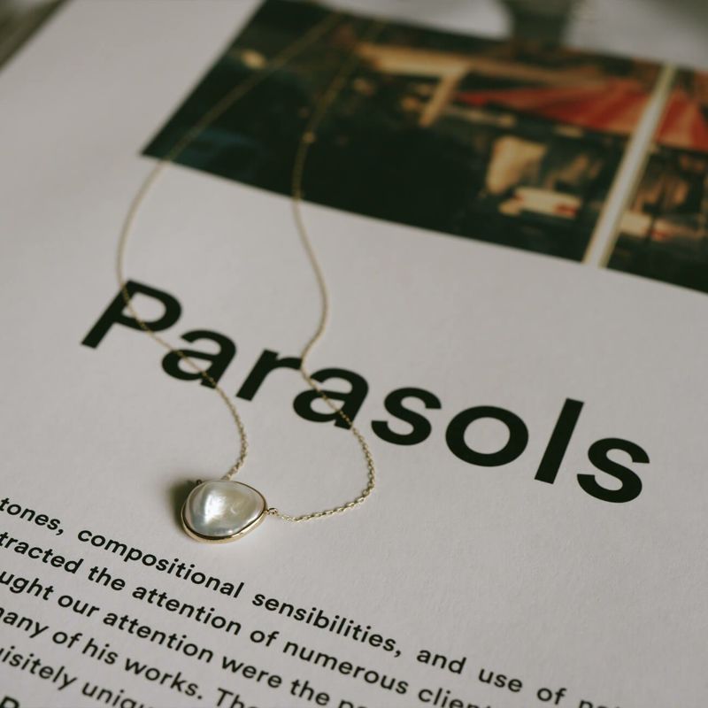 10Kゴールドネックレスチェーンレディースシンプル【Propriumプロプリウムシリーズ】コイン淡水ネックレス淡水パールバロックパール淡水真珠パールネックレス一粒k1010金ゴールドイエローゴールドスキンジュエリーシンプル華奢細身大人可愛い