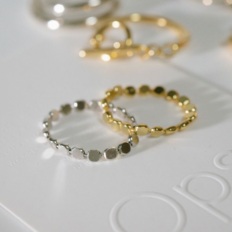 ドット リング 指輪 レディース シルバー k18 仕上げ 【kivia-ring キヴィア】 