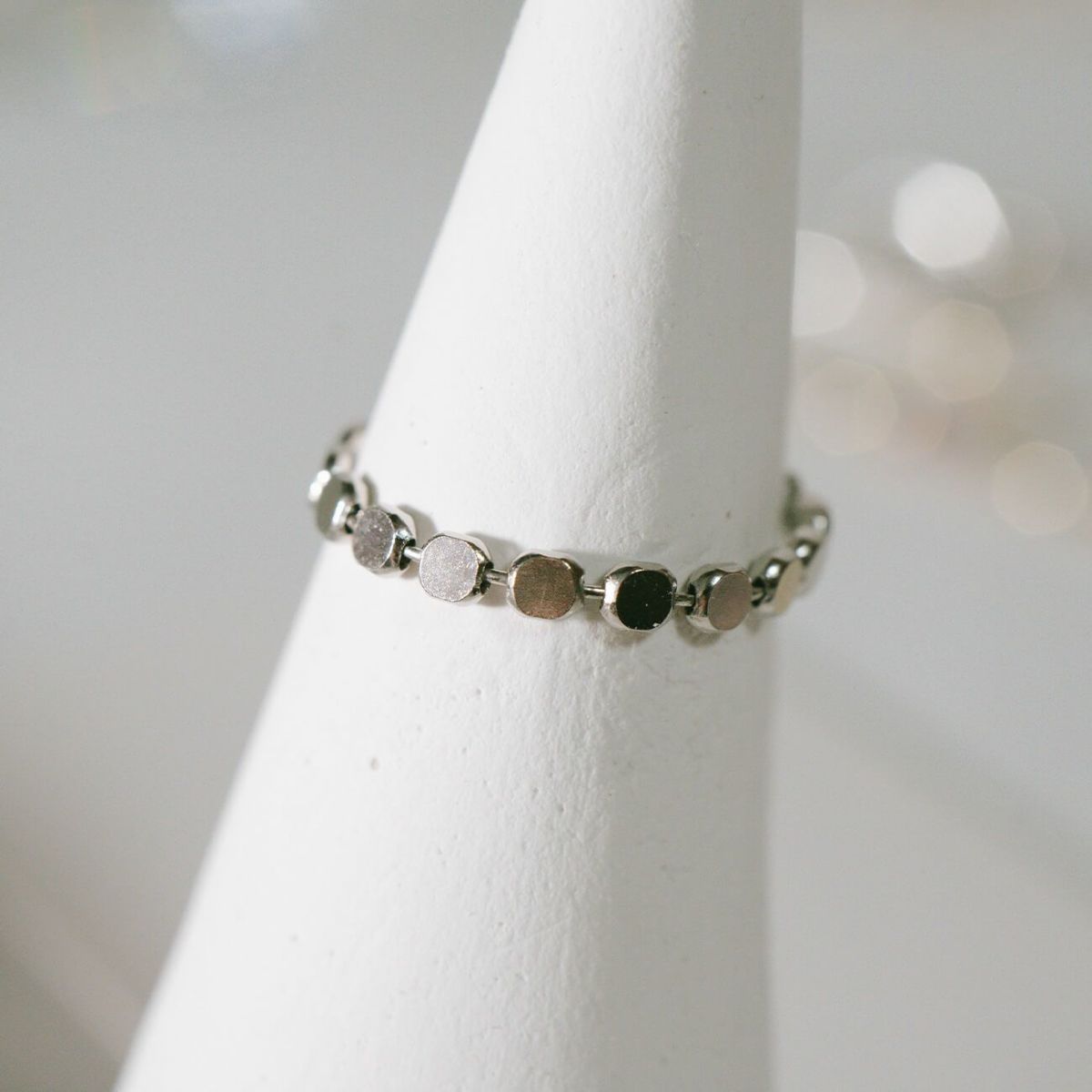 ドット リング 指輪 レディース シルバー k18 仕上げ 【kivia-ring キヴィア】 