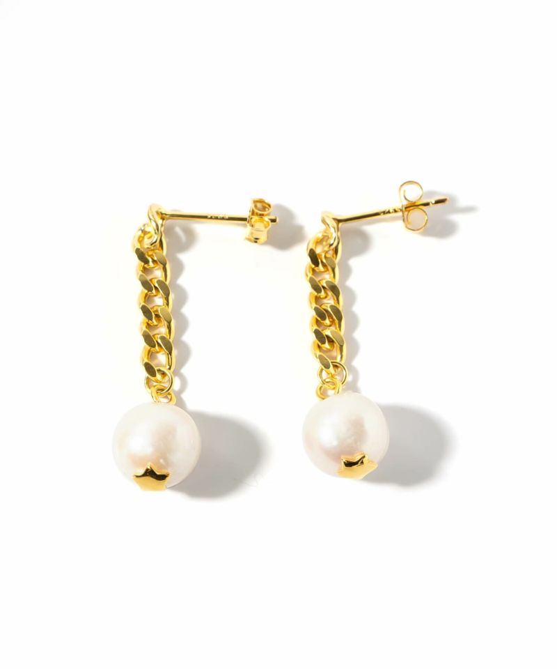 パールピアス揺れるぶら下がりシルバー925金属アレルギー対応フープ【Afrizo-Tvaアフリジオ・トヴォ】ピアス18k仕上げ真珠ピアス普段使いシルバーゴールドピアスニッケルフリーシンプルピアス