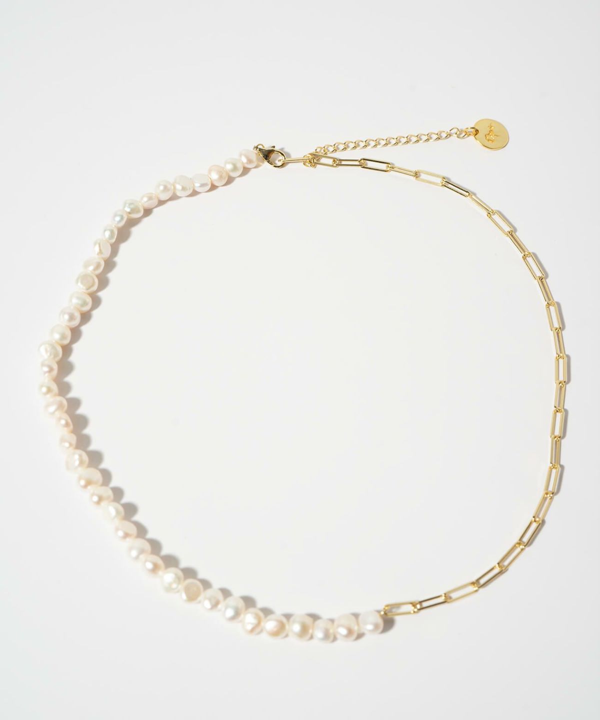 パールネックレスバロックパールレディースシンプル【Afrizo-Miktos-NKアフリジオ・ミクトス】小粒シルバーゴールドネックレスチェーン金属アレルギー対応シルバー925silver925小豆チェーン長さ40cm+5cmおしゃれ大人