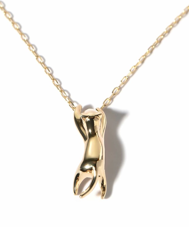 10Kネックレスチェーンゴールドレディースシンプル【zoi-cat-nkゾイ・キャット】K1010金ネックレス猫ネコアクセサリー華奢繊細スキンジュエリー小ぶり20代30代40代ネックレス普段使い40cmゴールドネックレス細め金アレ対応イエローゴールド