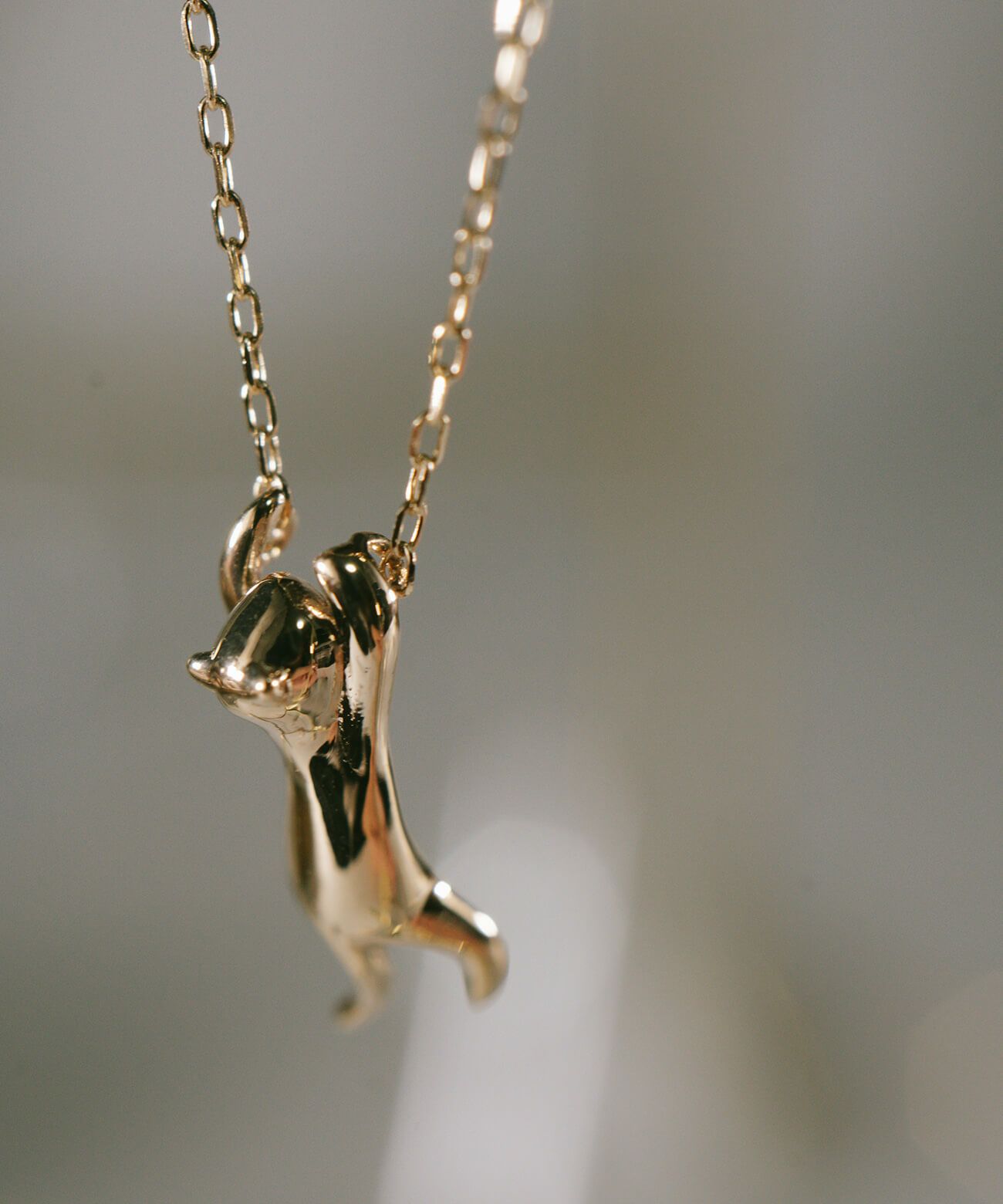 10Kネックレスチェーンゴールドレディースシンプル【zoi-cat-nkゾイ・キャット】K1010金ネックレス猫ネコアクセサリー華奢繊細スキンジュエリー小ぶり20代30代40代ネックレス普段使い40cmゴールドネックレス細め金アレ対応イエローゴールド