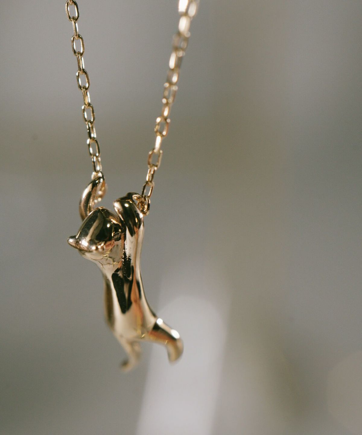 10Kネックレスチェーンゴールドレディースシンプル【zoi-cat-nkゾイ・キャット】K1010金ネックレス猫ネコアクセサリー華奢繊細スキンジュエリー小ぶり20代30代40代ネックレス普段使い40cmゴールドネックレス細め金アレ対応イエローゴールド