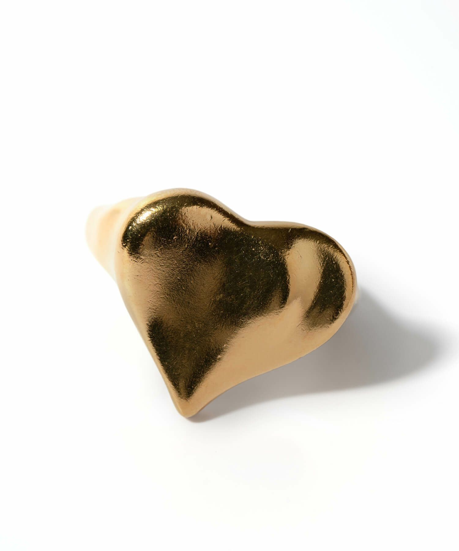 リングレディースメンズシルバー925ゴールド指輪【mellow-heart-ringメロウハート】シルバーリング太めハートシルバー925k18仕上げフラットリング槌目18k18金シンプルゴールド18K仕上げシルバーリング`