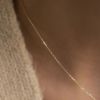 ダイヤ10kチェーンネックレスレディース金属アレルギー【asteri-vega-nkアステリ・ベガ】ダイヤモンドk10ネックレスドロップラウンド丸10金クリスマスギフト女性プレゼント大人シンプル華奢緻密細い滑らかネックレス40cm40センチ上品